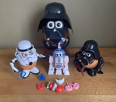 X-Large Darth Vader Mr Potato Head Star Wars Box Toy Playset With 3 Figures RARE • £17.99
