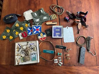 United States Military Insignia Junk Drawer Lot Military Pins Ribbons Patches • $29.99