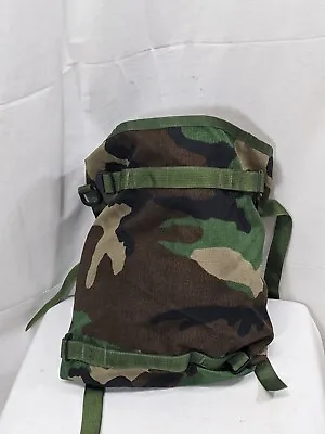 Used Woodland Camo MOLLE Radio Pouch Tri Color Camo Military Tactical Gear • $10