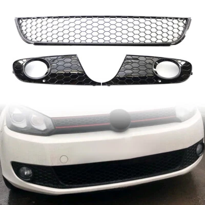 Front Lower Honeycomb Bumper Mesh Grill Fog Light Grill Kit Fit VW Golf/Jetta US • $95.25