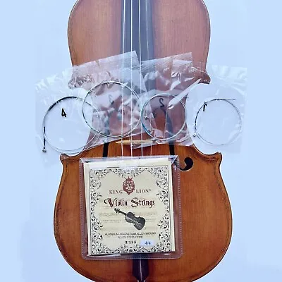 $9.99 • Buy 4/4 Violin Strings Set Replacement E,A,D,G Nickel Silver Wound Fiddle String