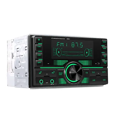 Double 2Din Bluetooth Car Stereo MP3 Player FM Radio Receiver In-Dash USB SD AUX • $51.07