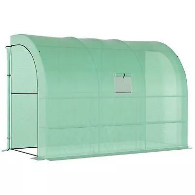 £58.99 • Buy Outsunny Walk-In Tunnel Wall Greenhouse With Windows And Doors, 2 Tiers