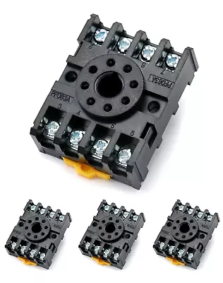 8 Pins Relay Socket 4 Pack 600 V 10 Amp Octal Socket With Pressure Clamp Screw  • $12.99