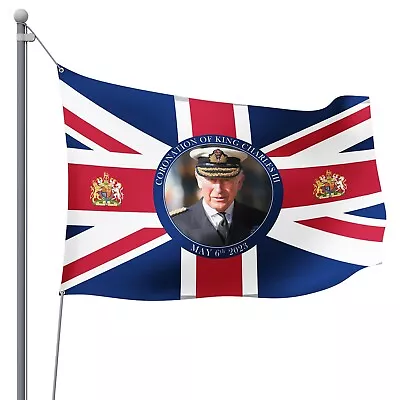 £5.69 • Buy  5x3' Union Jack Flag King Charles Coronation Cypher British Monarch Celebration