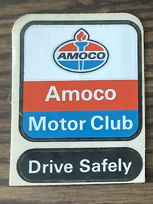 AMOCO Motor Club Reflective Decal/Sticker -  New Original Vintage American Oil • $5