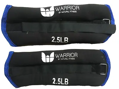 WARRIOR By Natural Fitness Ankle Weights 5 Lb Set For Women  2.5 Lb Each Black • $13.50