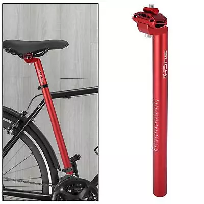 27.2x350mm Bicycle Seat Post Aluminum Alloy Adjustable Seatpost With Clamp Red • $16.20