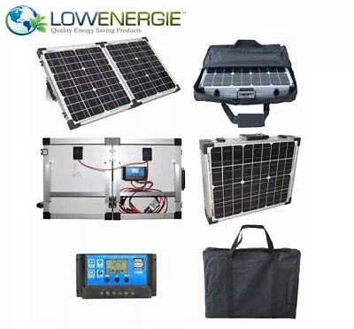 £52.99 • Buy 40W Portable Mono Folding Solar Panel Kit 12v Battery Charger Camping Caravans