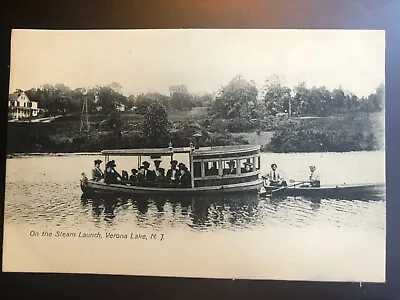 1900s On The Steam Launch Verona Lake Park Verona New Jersey NJ Postcard  (7) • $19.95