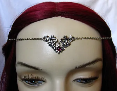 Gothic Victorian Renaissance Medieval Circlet Crown Silver Headpiece Jewelry NEW • $14.99