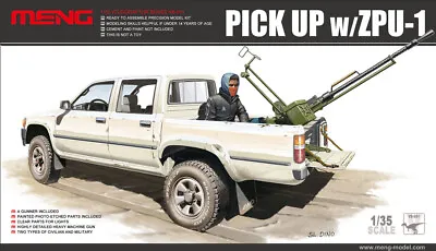 Meng 1/35 NISSAN Pick Up Truck W/ Gun ZPU-1 Plastic Model Kit • $38.99