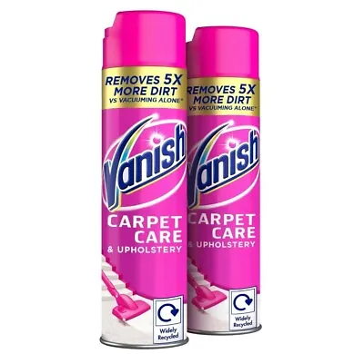 2 X Vanish Gold Carpet Cleaner Care Foam Upholstery Dirt & Stain Remover 600ml • £17.99