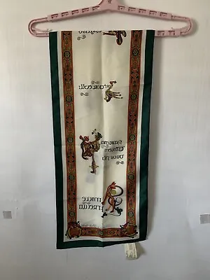 VTG Irish Gaelic Scarf- Inspired By The Book Of Kells 53×12  Celtic Style • $12.64