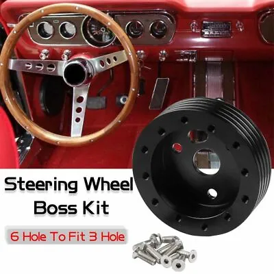 1  Steering Wheel Hub Adapter Spacer 6 Hole To 3 Hole & Screw Bolt Grant APC Fit • $21.35