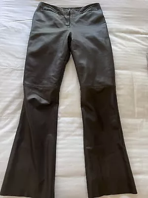 Women’s VS2 BY VAKKO Brown Leather Pants SZ 6 • $35