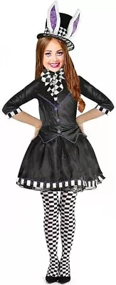 New GIRLS MAD HATTER COSTUME FOREVER YOUNG AGE 5-6 YEARS FANCY DRESSCOSPLAY • £7.99