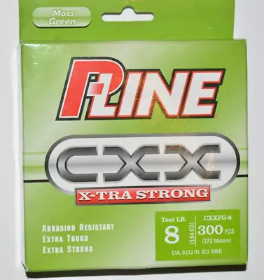 P-line CXX X-TRA Strong 8lb 300yds Lo-vis Moss Green Fishing Line Low Memory • $11.95