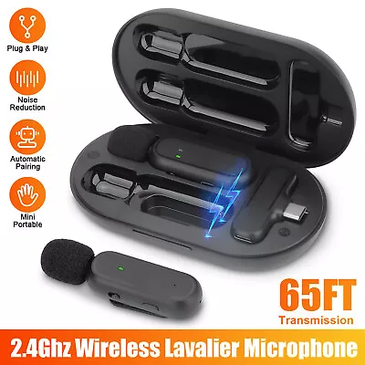 Mini Wireless Lavalier Microphone Audio Video Recording For Android IPhone 65FT • $18.98