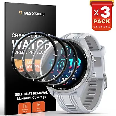 3X Fr Garmin Forerunner 165 965 265 265S Watch Full Cover Glass Screen Protector • $10.95