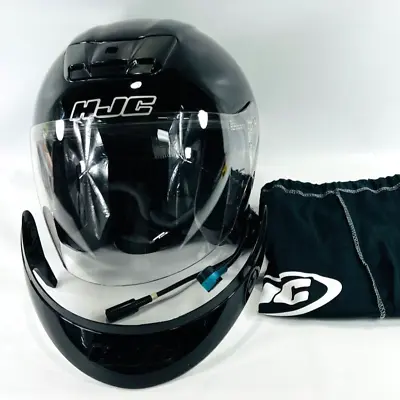 Motorcycle Helmet W/JM Audio Set-  HJC Black Carbon AC-3 L W/Visor & Covers • $45