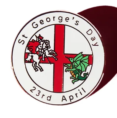 St George's Day  England Enamel Pin Badge Saint George's Day • £6