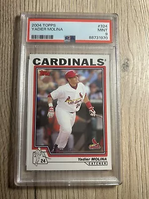 2004 Topps  YADIER MOLINA RC St. Louis Cardinals PSA Mint 9! • $47.50