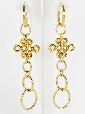 H.STERN DVF 18K Yellow Gold  3  Love Knot Earrings Box SOLD OUT ~ RARE! • $3450