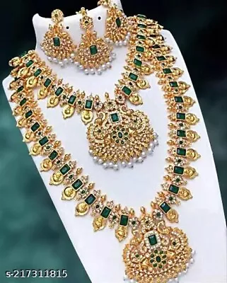 Indian Bollywood Bridal Long Necklace Set Gold Plated Fashion Wedding Jewelry • $29