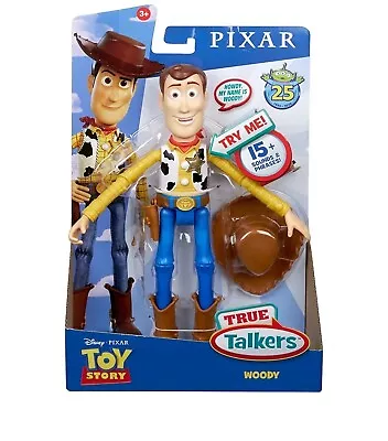 Disney Pixar Toy Story Sheriff Woody Doll True Talkers Figure 9 Inch Sounds Talk • £23.50