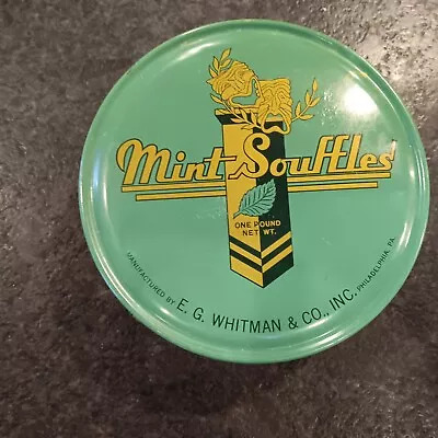 Vintage Rare Mint Souffles Candy Tin E.G. Whitman Philadelphia • $15