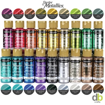 £49.95 • Buy DAZZLING METALLIC 18 Pk DecoArt Fans Favourite Colours Acrylic Paint 