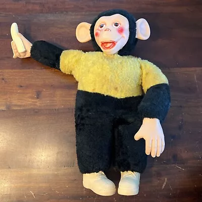 Vintage Mr. Bim Zip Zippy Monkey W/Banana Stuffed 18” Toy Pennsylvania Rubber • $38