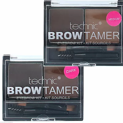 Technic Brow Tamer Compact Eyebrow Kit Powder Wax Brow Definer Brush • £2.79