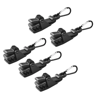 $14.95 • Buy 5 Pcs Tarp Clips With Carabiner Heavy Duty Press-Lock Grip Awning Canopy Clamp