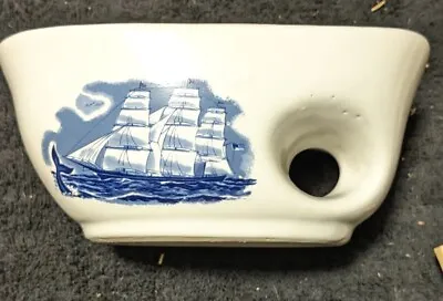 Vintage House Of Fuller USA Porcelain Thumb Hole Shaving Mug Ship Nautical  • $15.99