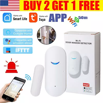 Wireless Magnetic Door Window Sensor WiFi TUYA Smart Home Security Alarm Alexa • $11.88