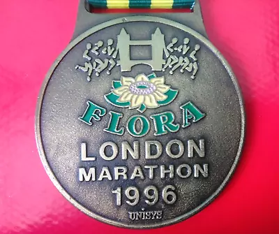 Flora London Marathon Medal 1996 - Vintage - With Ribbon • £59.98