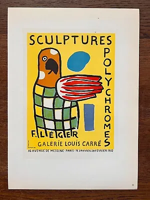 Fernand Leger Poster  Sculptures Polychromes  Mourlot Lithograph Plate-Signed • $79