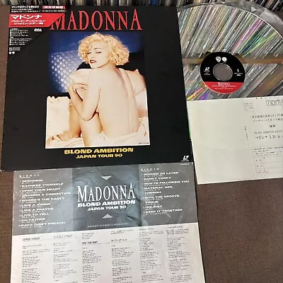 MADONNA Blond Ambition Japan Tour 90 Laser Disc WPLP-9044 TRIANGLE OBI +POSTCARD • $54.99