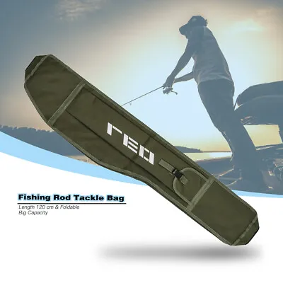 1.2M Fishing Bag Folding Fishing Rod Reel Bag Fishing Pole Tackle Case Storage  • $25.95