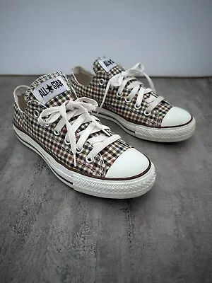 CONVERSE All Star Platform Plaid Low Tops - Womens 7.5 • £47.23