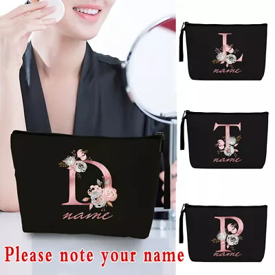 Personalised Custom Name Makeup Bags Toiletry Purse Holder Beauty Wallet Cases • £3.99