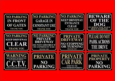 No Parking / CCTV / Beware Of The Dog / Gate / Garage / Car Park Sign Or Sticker • £4.99