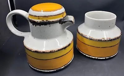 Vintage Stonehenge Midwinter Sun Cream & Sugar Bowl Set Mid Century Style • $44.95