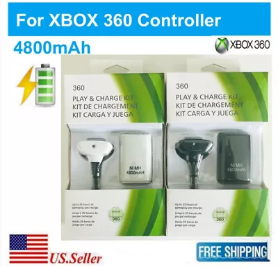 1- 2Set Rechargeable Battery Charger Cable Dock For Xbox 360 Wireless Controller • $9.83