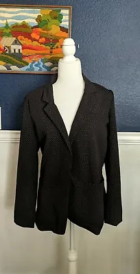 I Love H81 An American Brand Long Sleeve Black Lines Blazer Jacket Sz Large L • $20.95