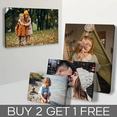 £11.70 • Buy Personalised Canvas Photo On Canvas Print Framed A0 A1 A2 A3 A4 A5 Ready To Hang