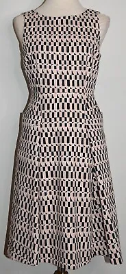 Kate Spade Saturday Geosquare Pattern A-line Sleeveless Pocket Dress Us4 Au10 • $59