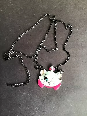 2015 Authentic Disney Cats Cute Aristocats Marie Kitty Cat Necklace 20” Pendant • $6.90